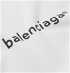 Balenciaga - Oversized Logo-Print Loopback Cotton-Jersey Hoodie - White