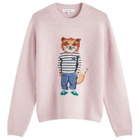Maison Kitsuné Women's Dressed Fox Jumper in Light Pink
