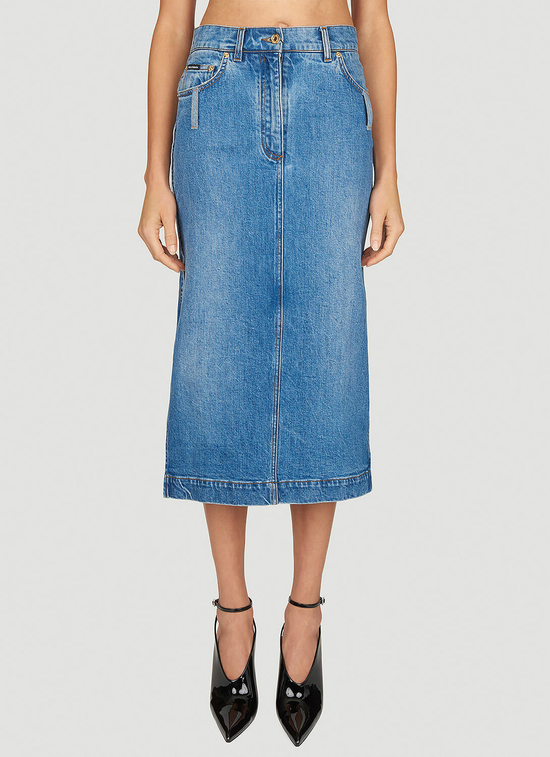 Dolce & Gabbana Denim Midi Skirt