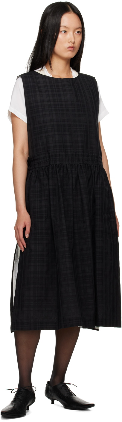 tao Black Check Midi Dress