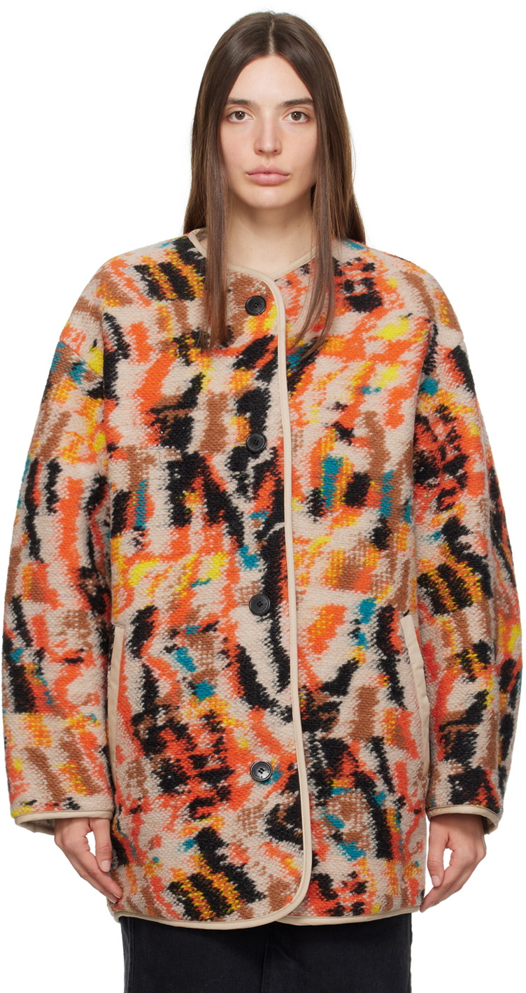 Women's Himemma Fleece Coat In Multicolour