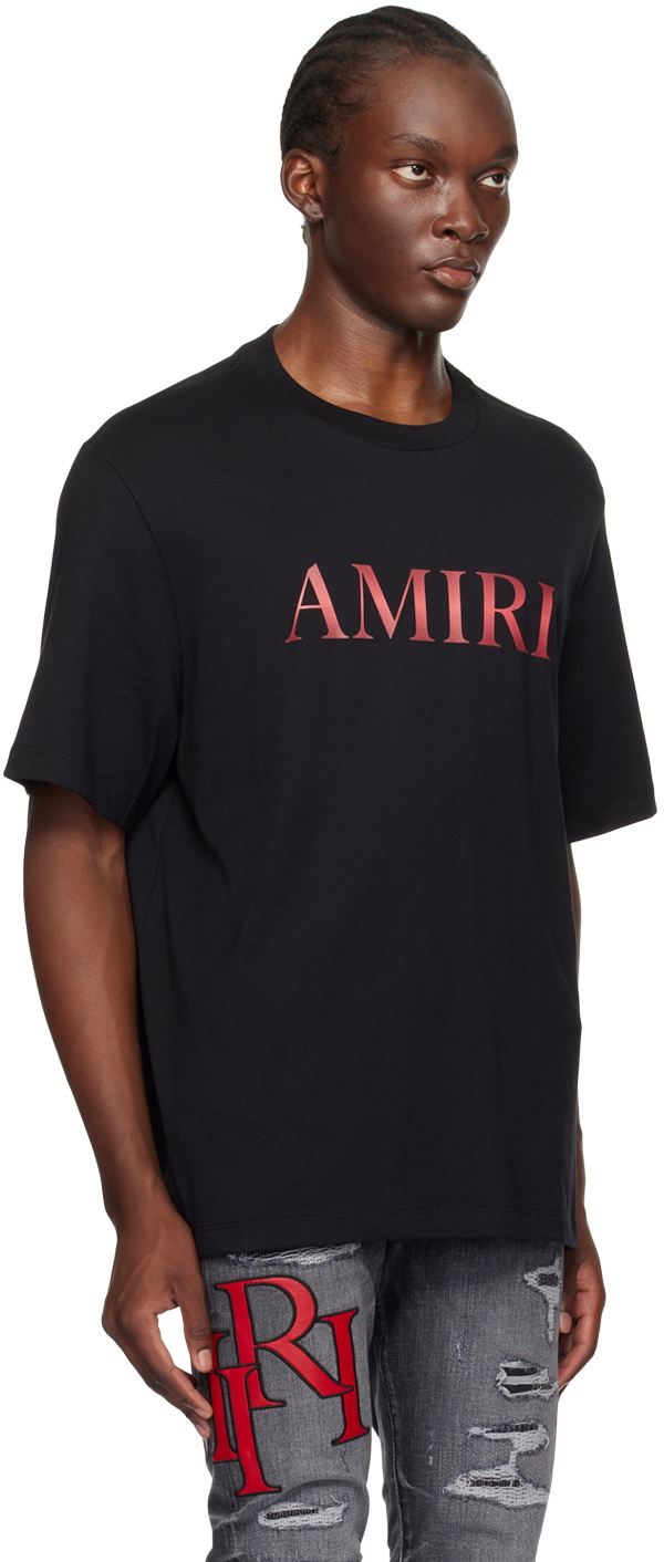 【関税込み】AMIRI ブラック Core グラデーション ロゴ Tシャツ AMIRI Black Gradient Core Logo T-Shirt Amiri