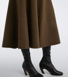 Lisa Yang Doublé wool and cashmere midi skirt