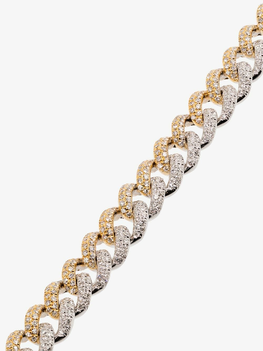 SHAY 18K Yellow And White Gold Medium Link Diamond Bracelet