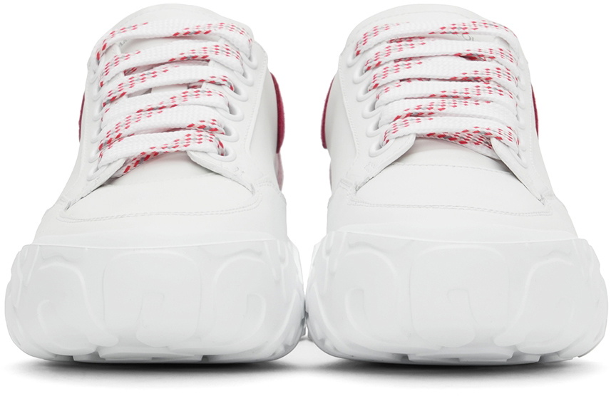 Alexander McQueen White & Pink Court Trainer Sneakers