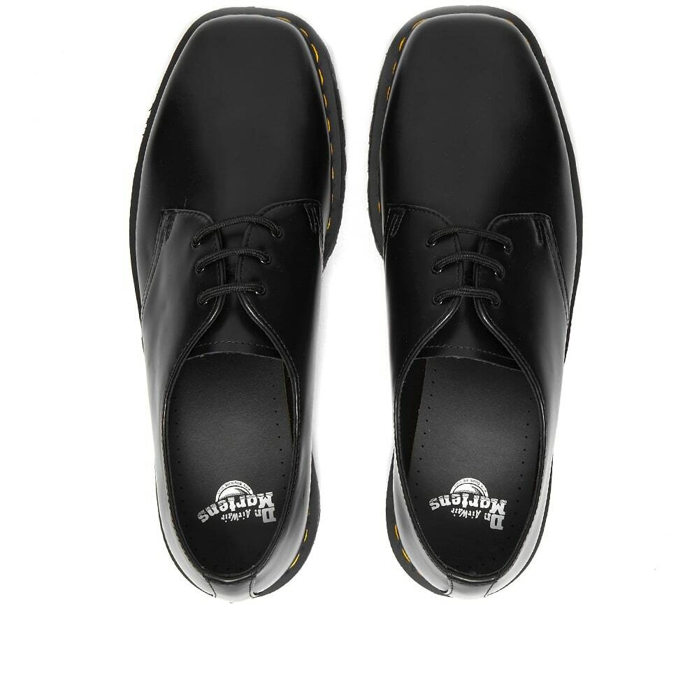 Dr. Martens 1461 Bex Squared 3-Eye Shoe in Black Polished Smooth