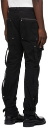 C2H4 Black Tulwar Cut Military Work Trousers