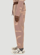 Graphic Knit Track Pants in Brown