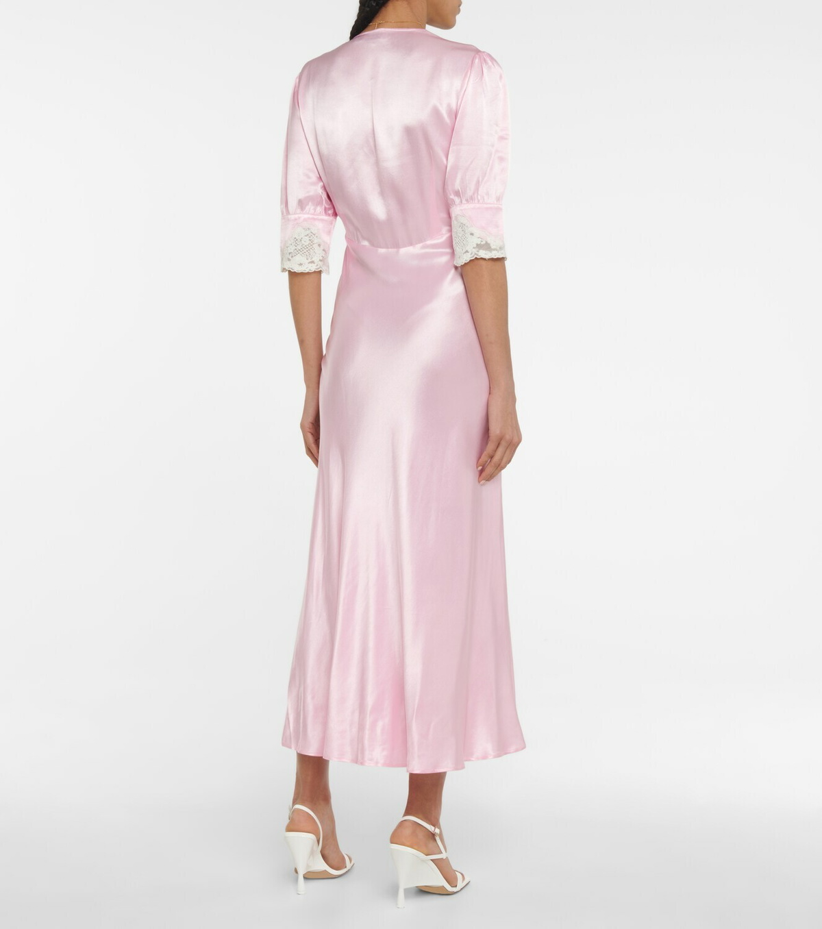 Rixo Simone lace-trimmed midi dress Rixo