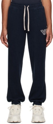 Emporio Armani Navy Embroidered Sweatpants