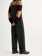 BURBERRY - Leather-Trimmed Mohair and Virgin Wool-Blend Overalls - Black - IT 46