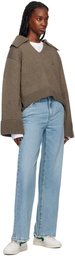 Axel Arigato Brown Clio Cropped Sweater
