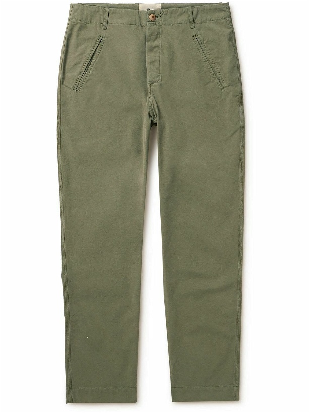 Photo: Folk - Assembly Tapered Cotton-Canvas Trousers - Green