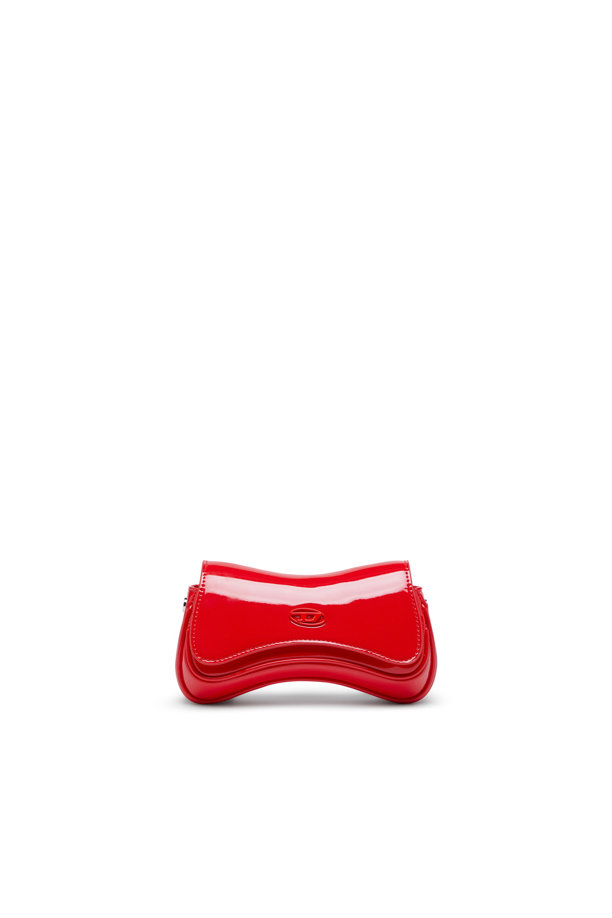 Diesel Play-Small crossbody bag in glossy PU - Crossbody Bags Womens in Red
