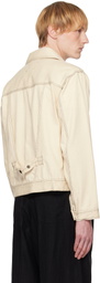 HARAGO Beige Beadwork Cropped Jacket