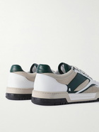 Rhude - Racing Distressed Suede and Leather Sneakers - White