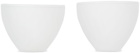 Los Objetos Decorativos White Opal Small Vase Set