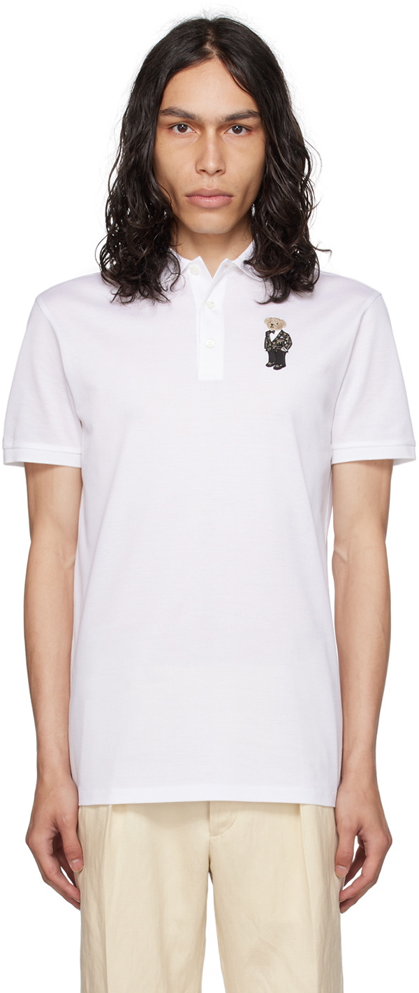 Ralph Lauren Purple Label White Polo Bear Polo Ralph Lauren Purple