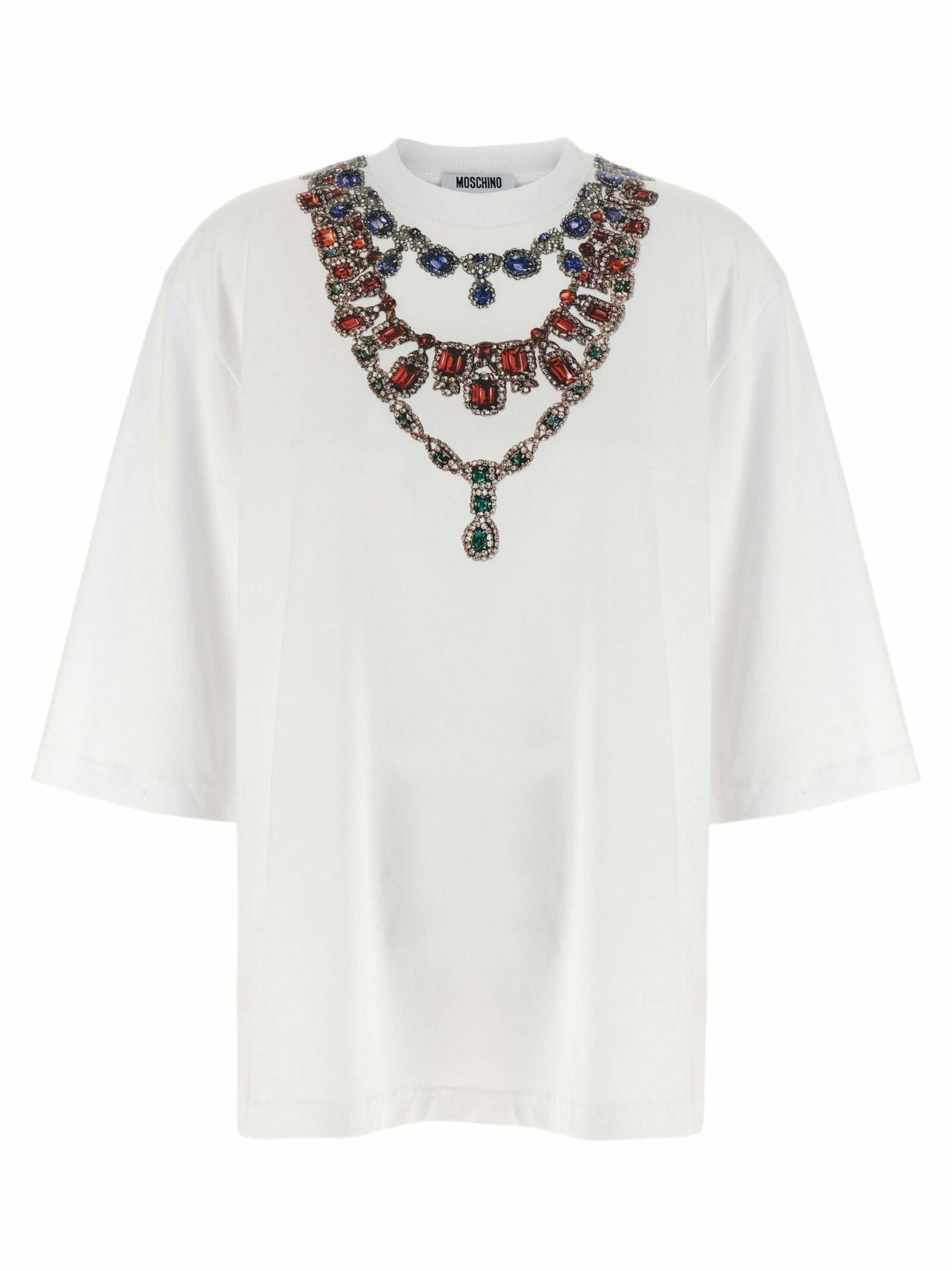 Moschino Enver Satin Blouse Still Life With Heart Moschino