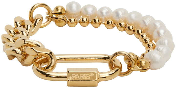 Photo: IN GOLD WE TRUST PARIS Gold Pearl Ball Chain Bracelet