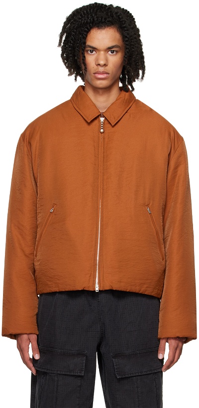 Photo: Acne Studios Orange Crinkled Down Jacket