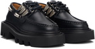Toga Pulla Black Lace Up Hoop Detail Boat Shoes