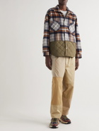 Comme des Garçons HOMME - Checked Wool-Blend-Flannel and Quilted Shell Overshirt - Brown