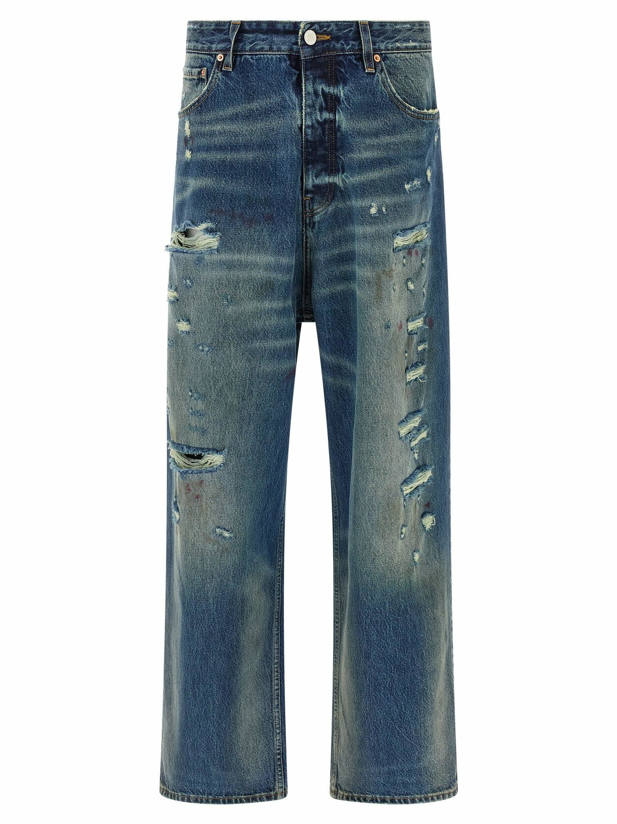 VETEMENTS Blue Distressed Baggy Jeans Vetements