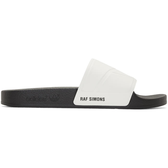 Photo: Raf Simons Off-White adidas Originals Edition Hold Firmly This Side Up Adilette Bunny Sandals