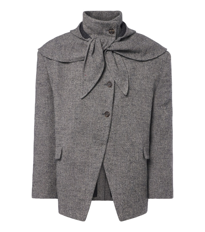 Photo: Magda Butrym Herringbone wool and cashmere-blend blazer