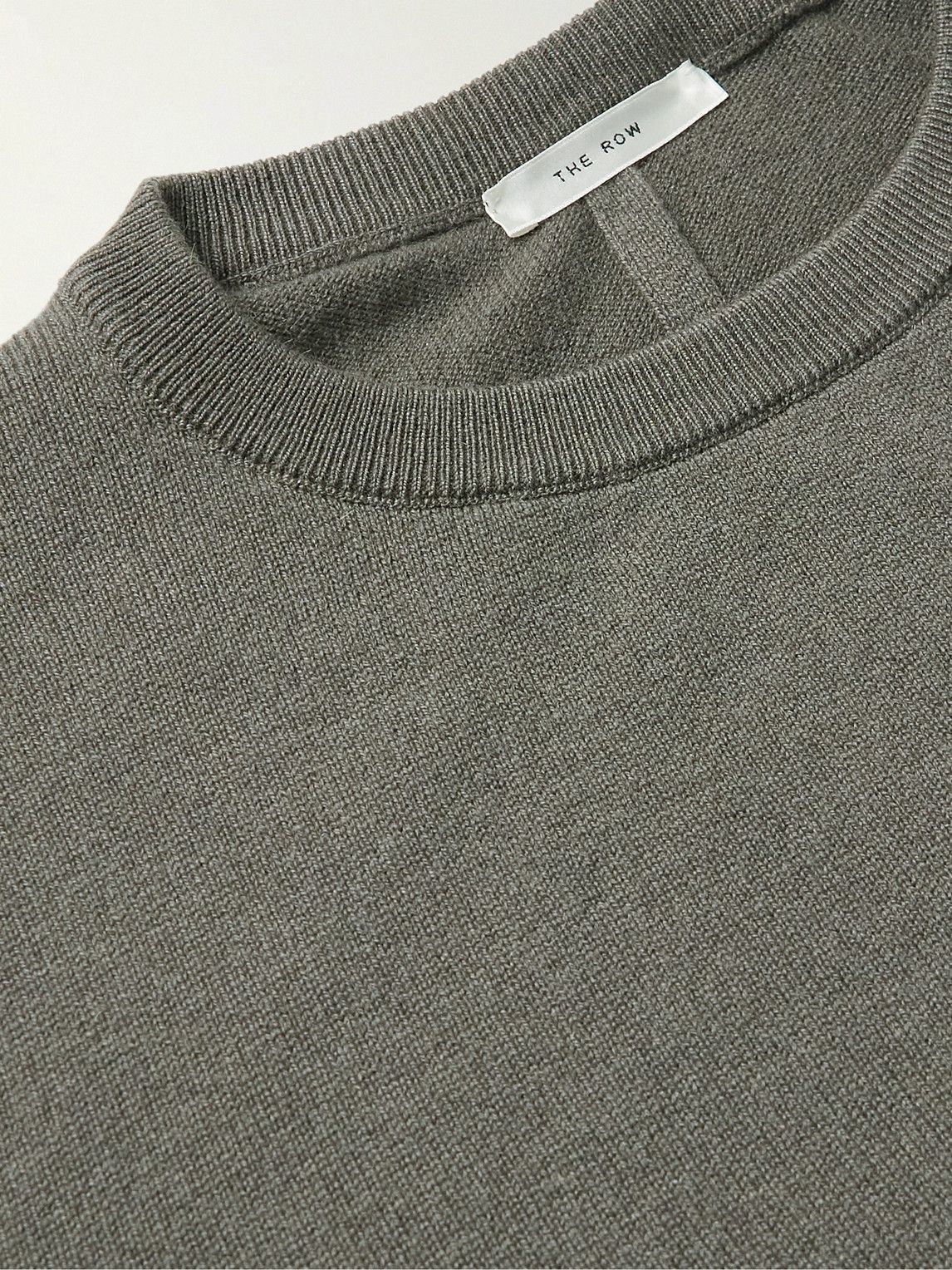 The Row Benji Cashmere Sweater Green The Row