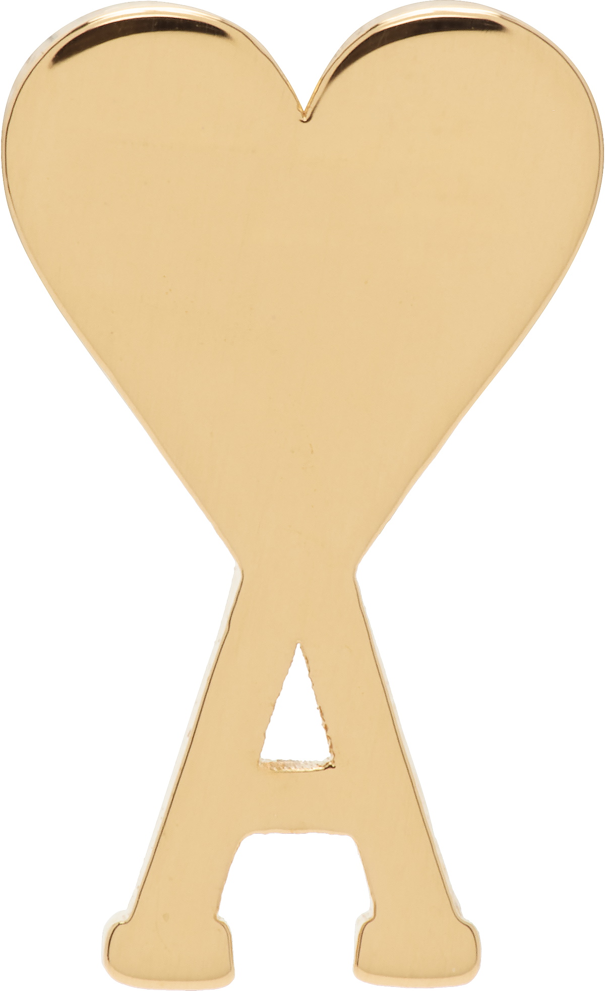 AMI Paris Gold Brass Ami de Coeur Single Stud Earring