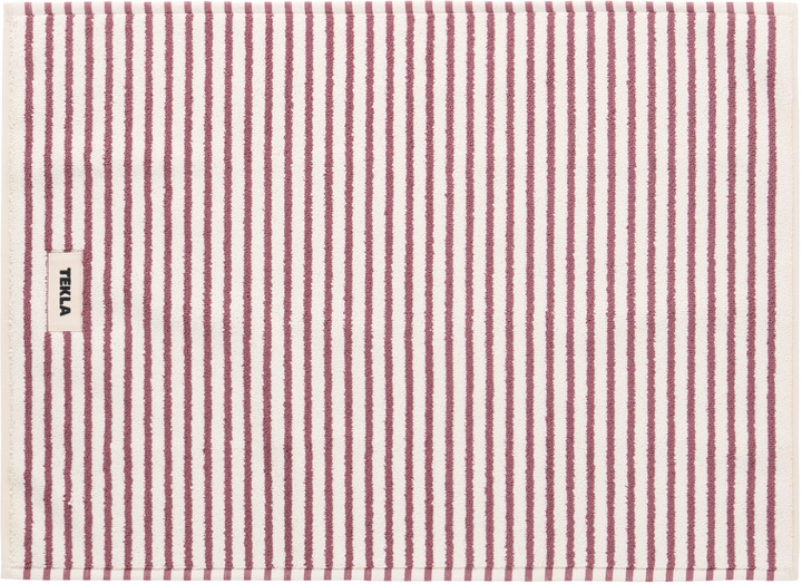 Photo: Tekla Off-White & Red Terry Bath Mat