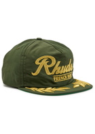 Rhude French Riviera Metallic Embroidered Nylon cap - Green - One Size