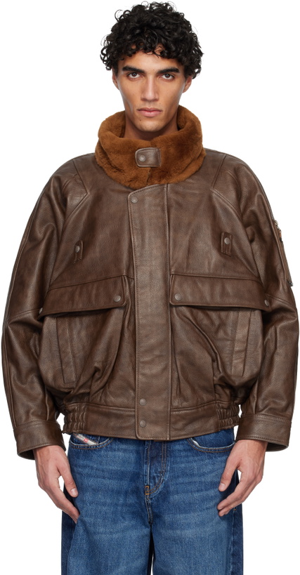 Photo: R13 Brown Flight Leather Jacket