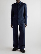 Bottega Veneta - Straight-Leg Wool-Flannel Trousers - Blue