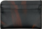 Dries Van Noten Black & Orange Leather Card Holder
