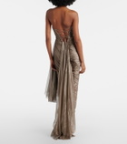 Maria Lucia Hohan Jolie lace-trimmed silk bustier dress