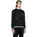 Alexander McQueen Black Embroidered Logo Pocket Sweatshirt