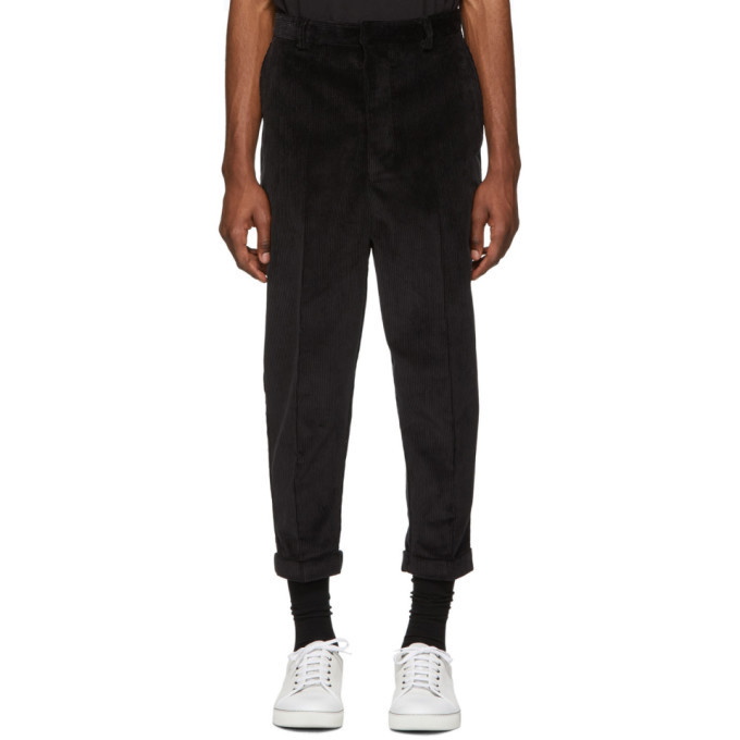 Photo: AMI Alexandre Mattiussi Black Oversized Carrot Fit Trousers