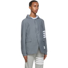 Thom Browne Grey Ripstop Unconstructed 4-Bar Jacket