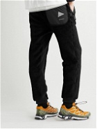 And Wander - Tapered Shell-Trimmed Polartec® Fleece Trousers - Black