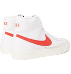 Nike - Blazer Mid '77 Vintage Suede-Trimmed Leather High-Top Sneakers - White