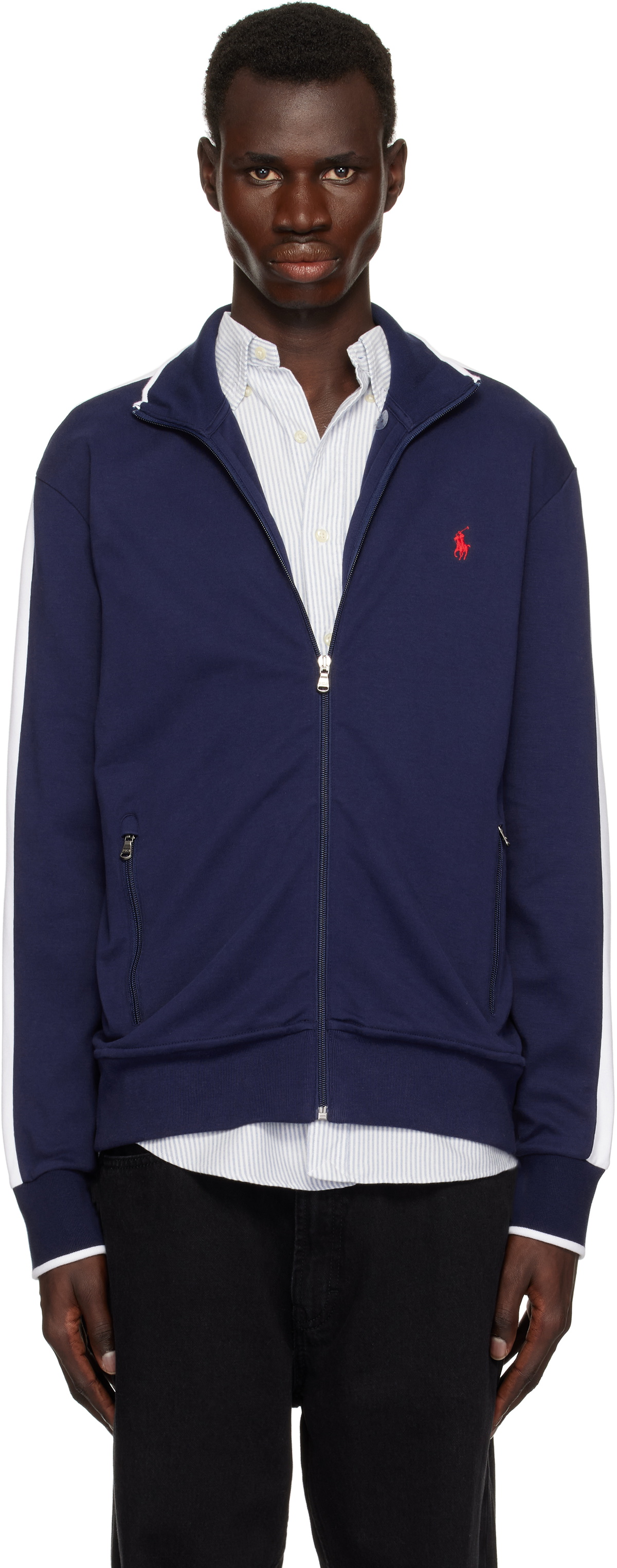 Polo Ralph Lauren Navy Interlock Track Jacket Polo Ralph Lauren