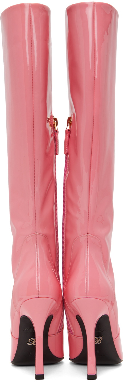 Blumarine Pink Pointed Tall Boots