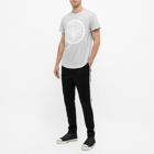 Balmain Men's Flocked Coin T-Shirt in Grey/White