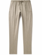 Zegna - Straight-Leg Wool, Silk and Cashmere-Blend Drawstring Trousers - Neutrals