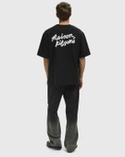 Maison Kitsune HANDWRITING OVERSIZE TEE Black Mens Shortsleefe