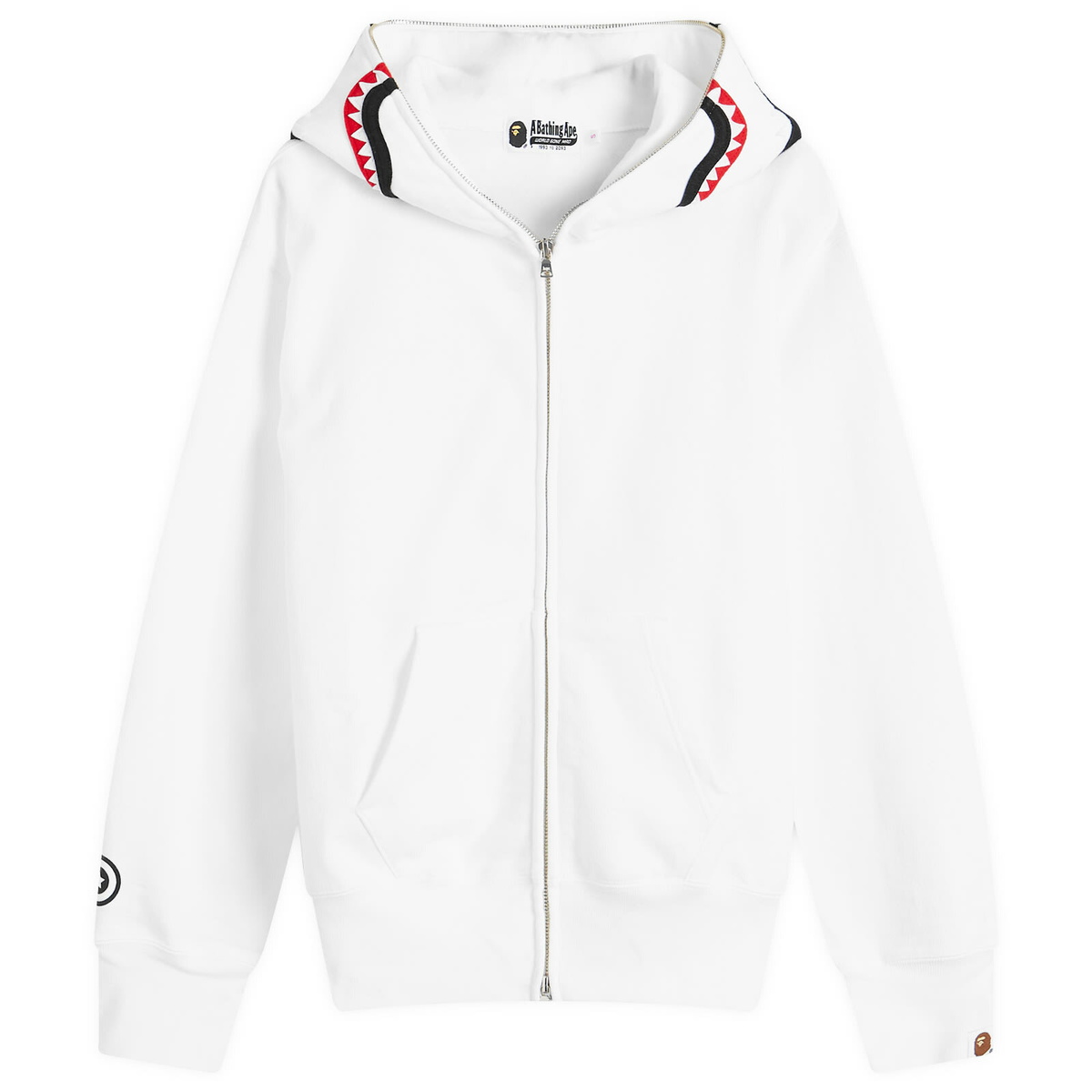 A Bathing Ape Women's Shark Full Zip Hoodie in White