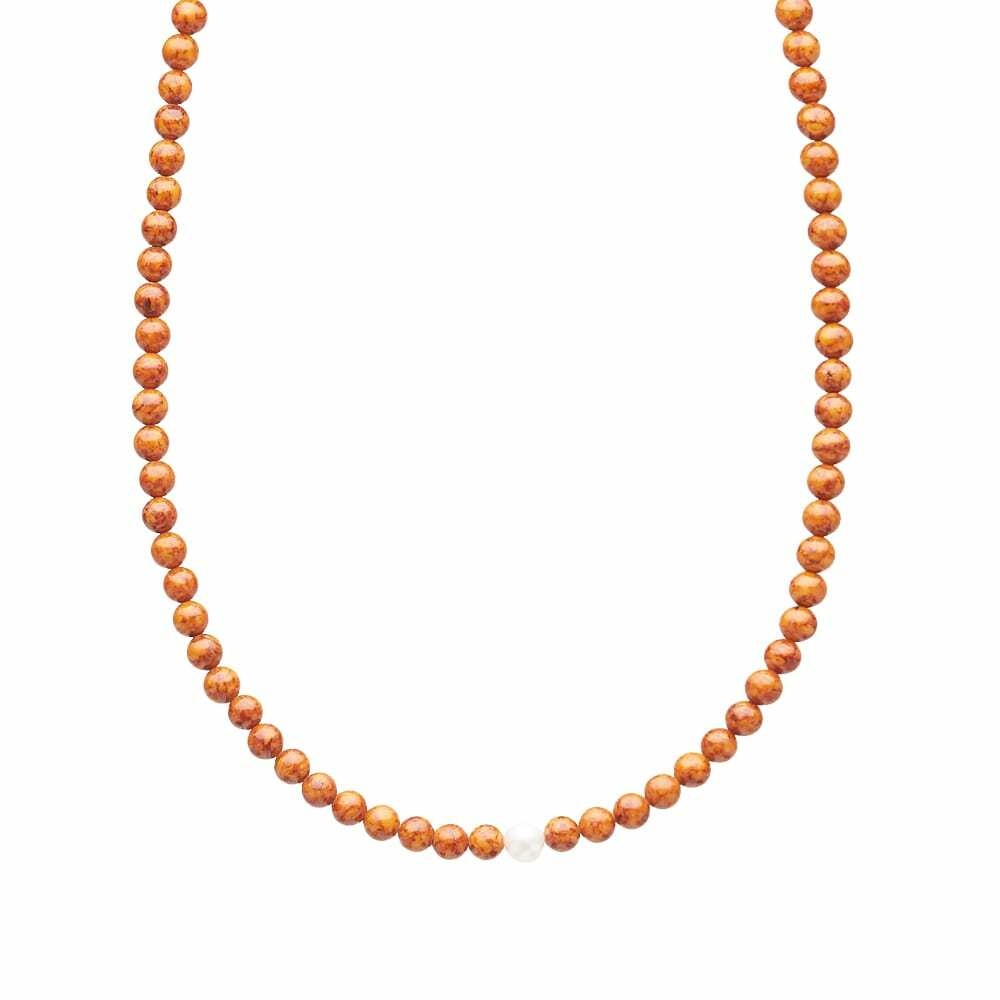 Photo: Timeless Pearly Men's Single Beaded Necklace - END. Exclusive in Brown
